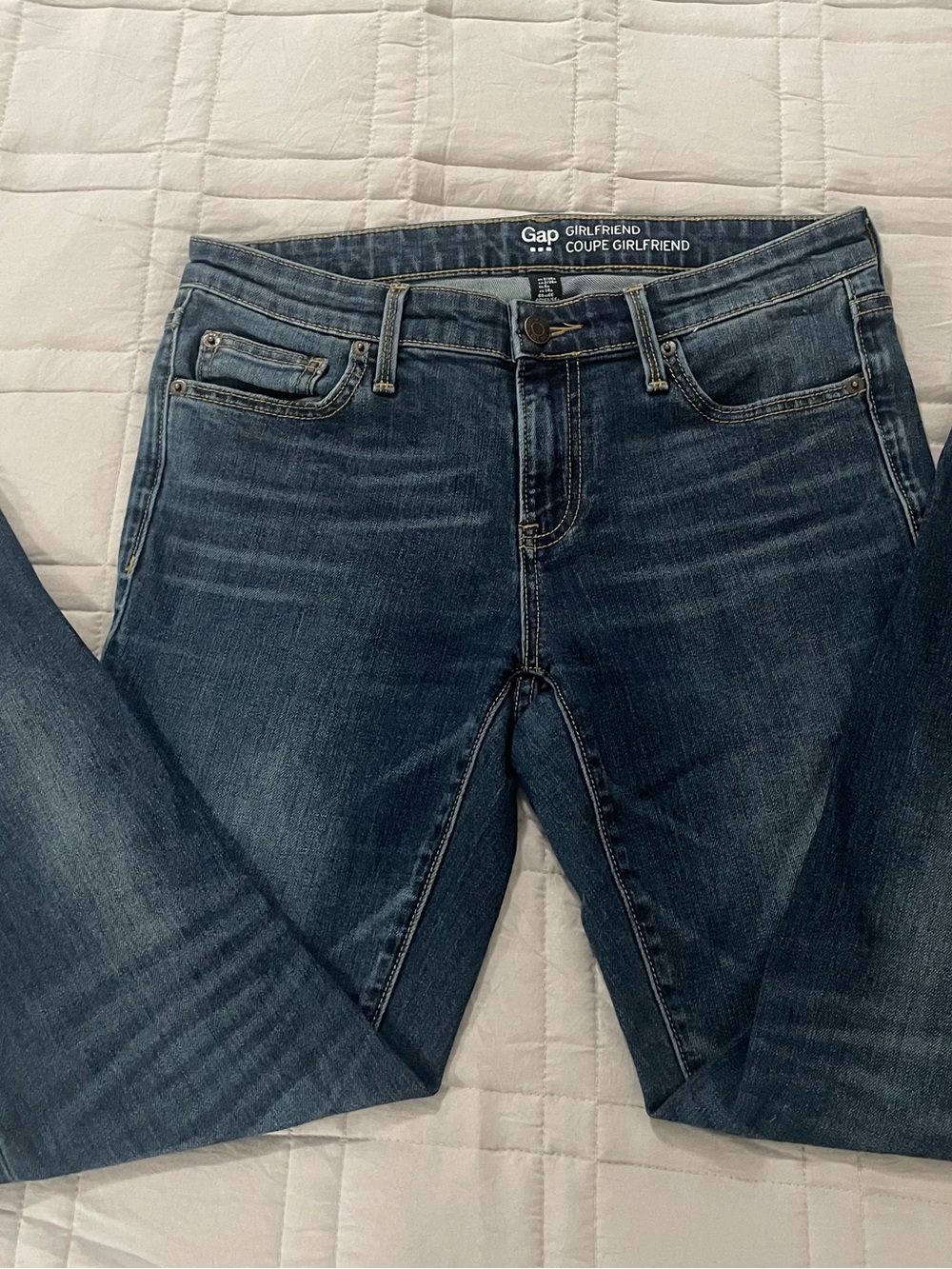 GAP Girlfriend Skinny Jeans in Dark Blue